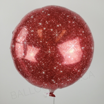 18" Foil Faux Sparkle Red balloon foil balloons