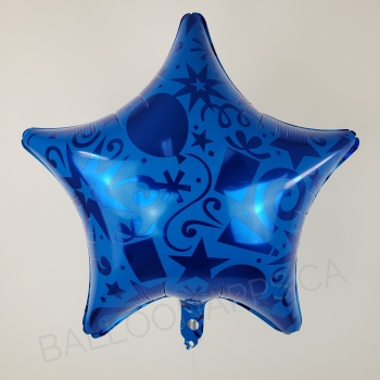 22" Foil Star Festive Blue balloon foil balloons