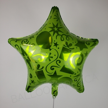 22" Foil Star Festive Kiwi balloon foil balloons