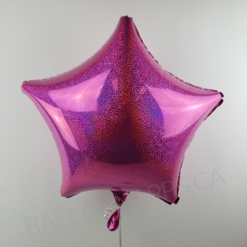 19" Foil Star Dazzler Fuchsia Holographic balloon foil balloons