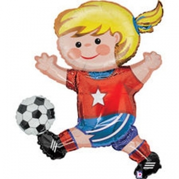 Shape - Soccer Girl balloon BETALLIC