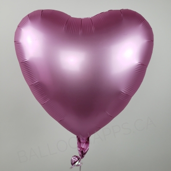 18" Satin Luxe Flamingo Heart Pink balloon foil balloons