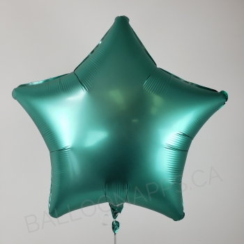 18" Satin Luxe Jade Star Green balloon foil balloons