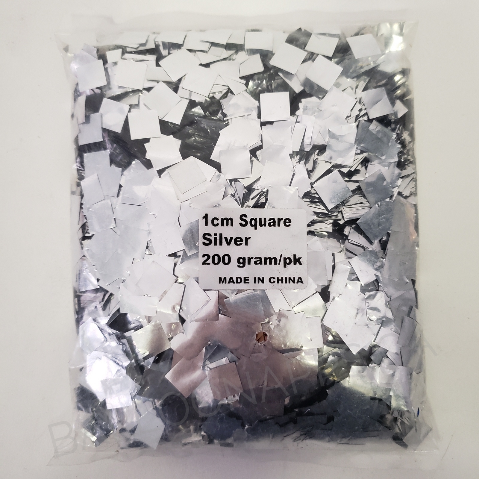 (200gr) Metallic Silver Square Confetti