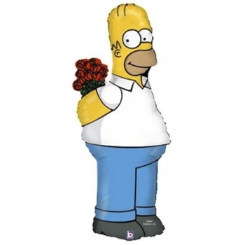 Super Shape - Homer With Roses BETALLIC