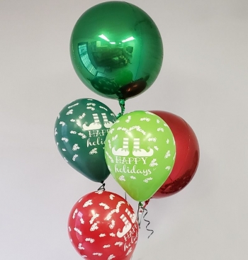 BET (50) 11" Holiday Elf All Over Printed balloons latex balloons