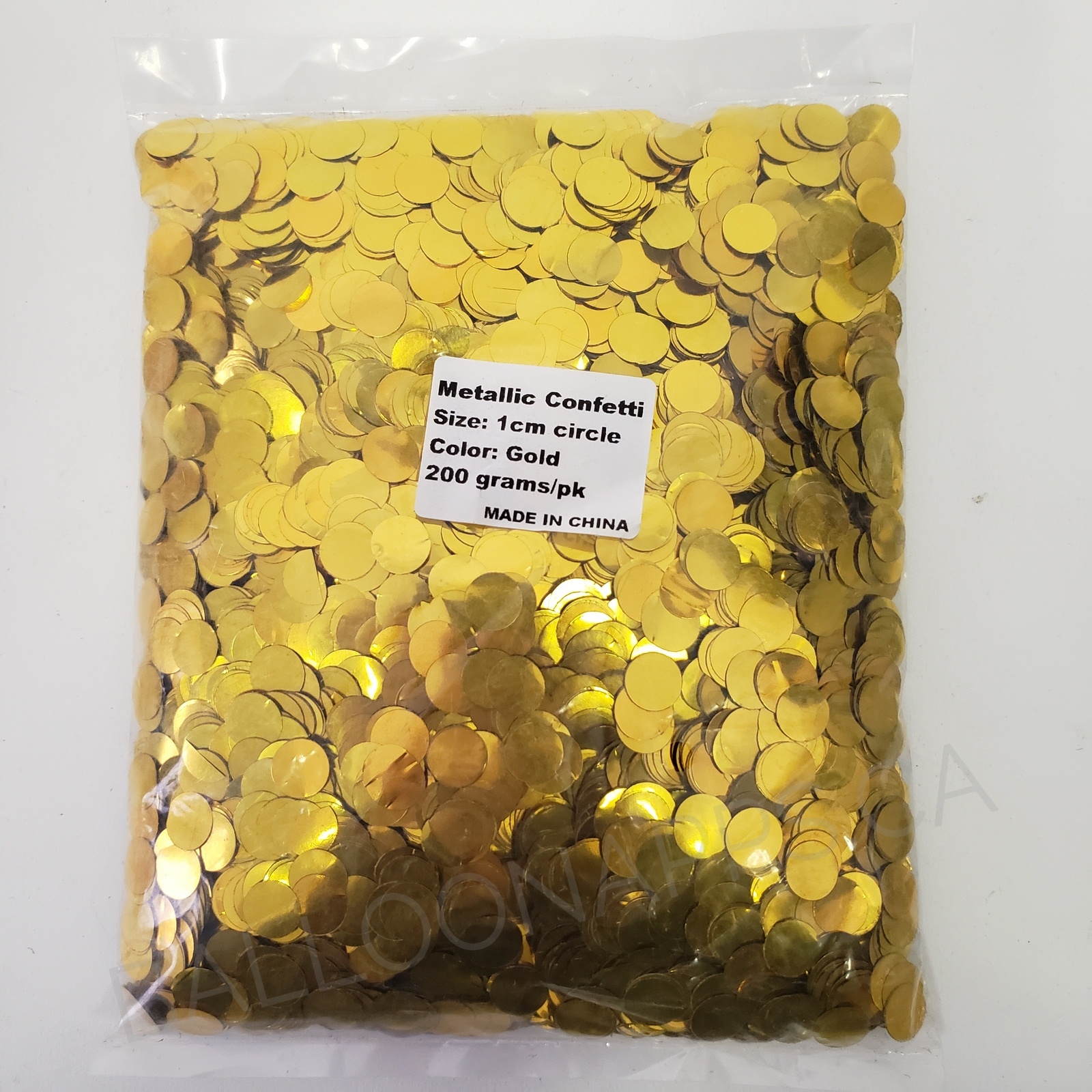 (200gr) 1cm Round Metallic Gold Confetti