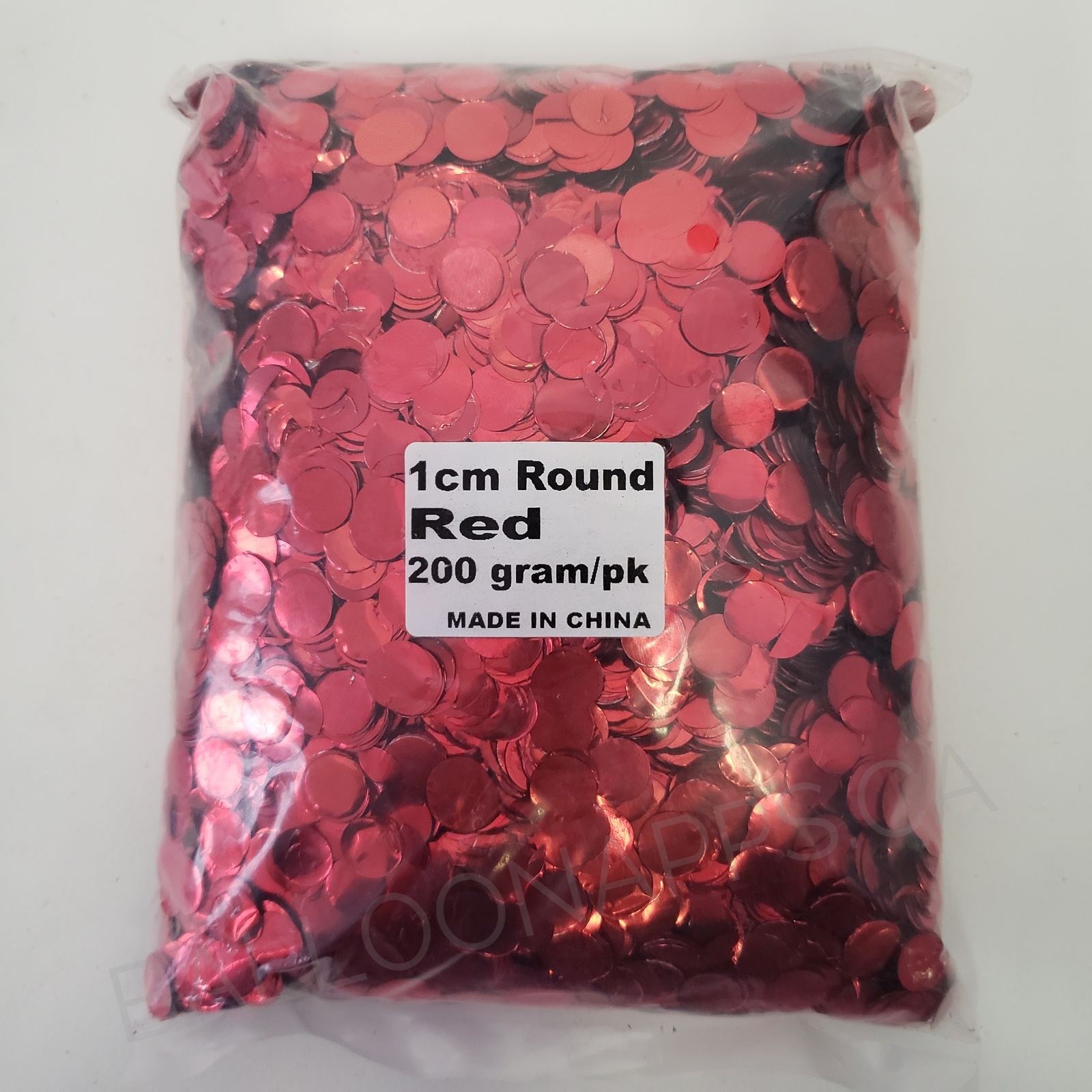 (200gr) 1cm Round Metallic Red Confetti