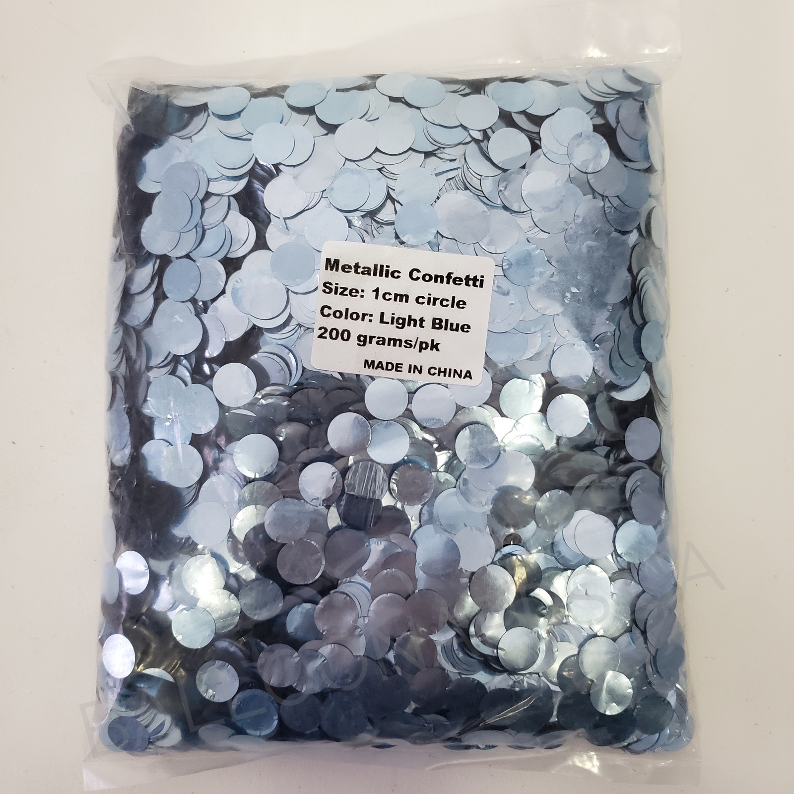 (200gr) 1cm Round Metallic Light Blue Confetti