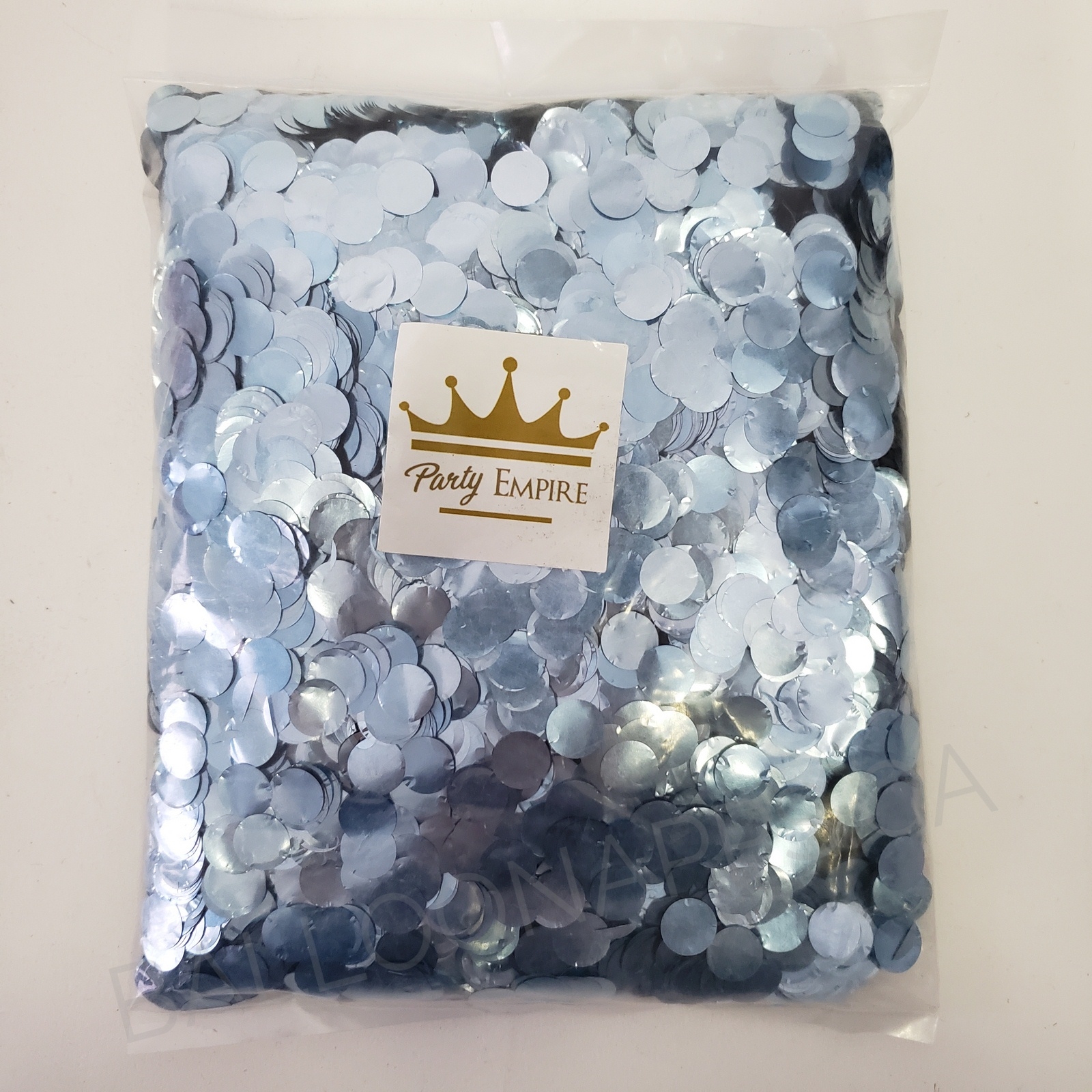 (200gr) 1cm Round Metallic Light Blue Confetti