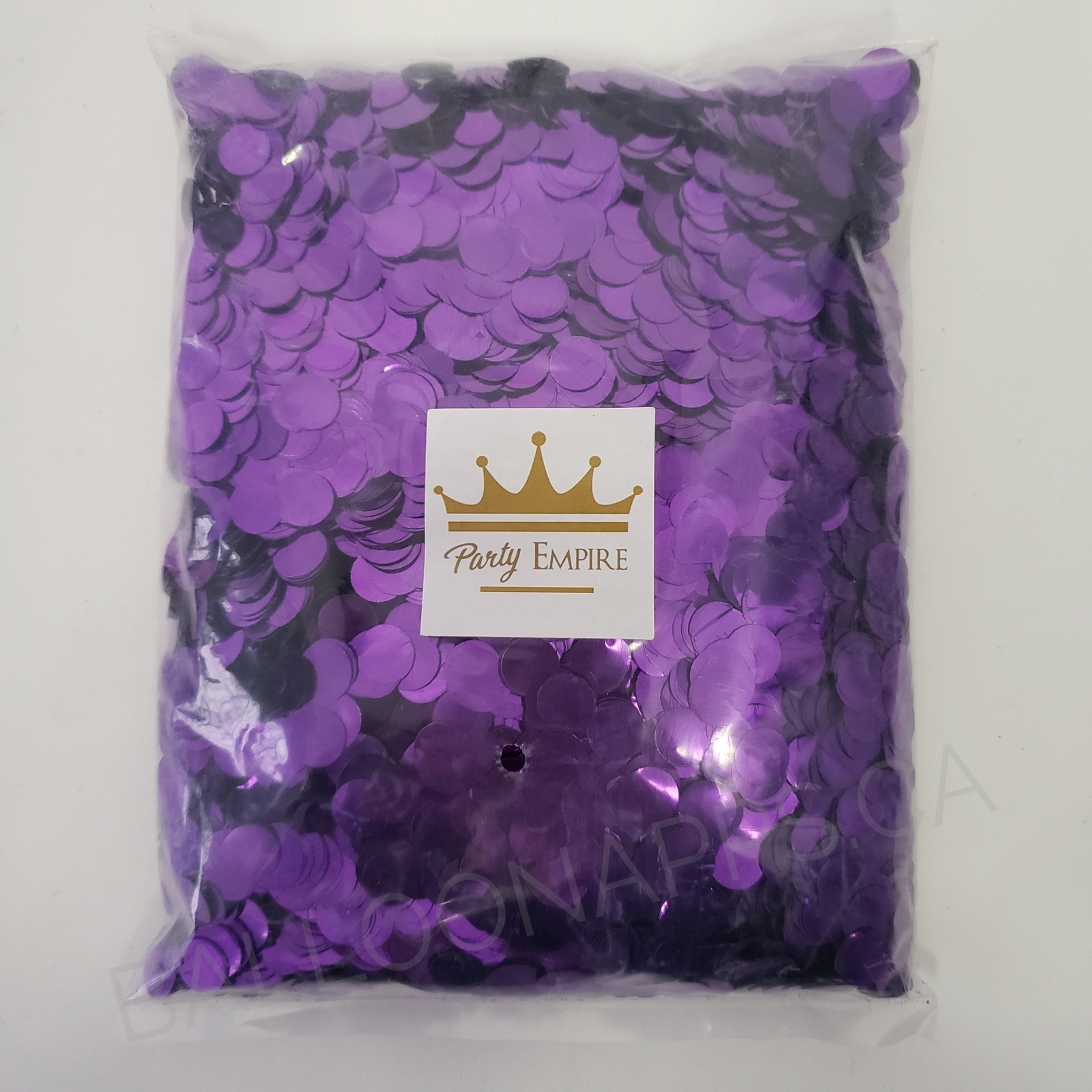 (200gr) 1cm Round Metallic Purple Confetti
