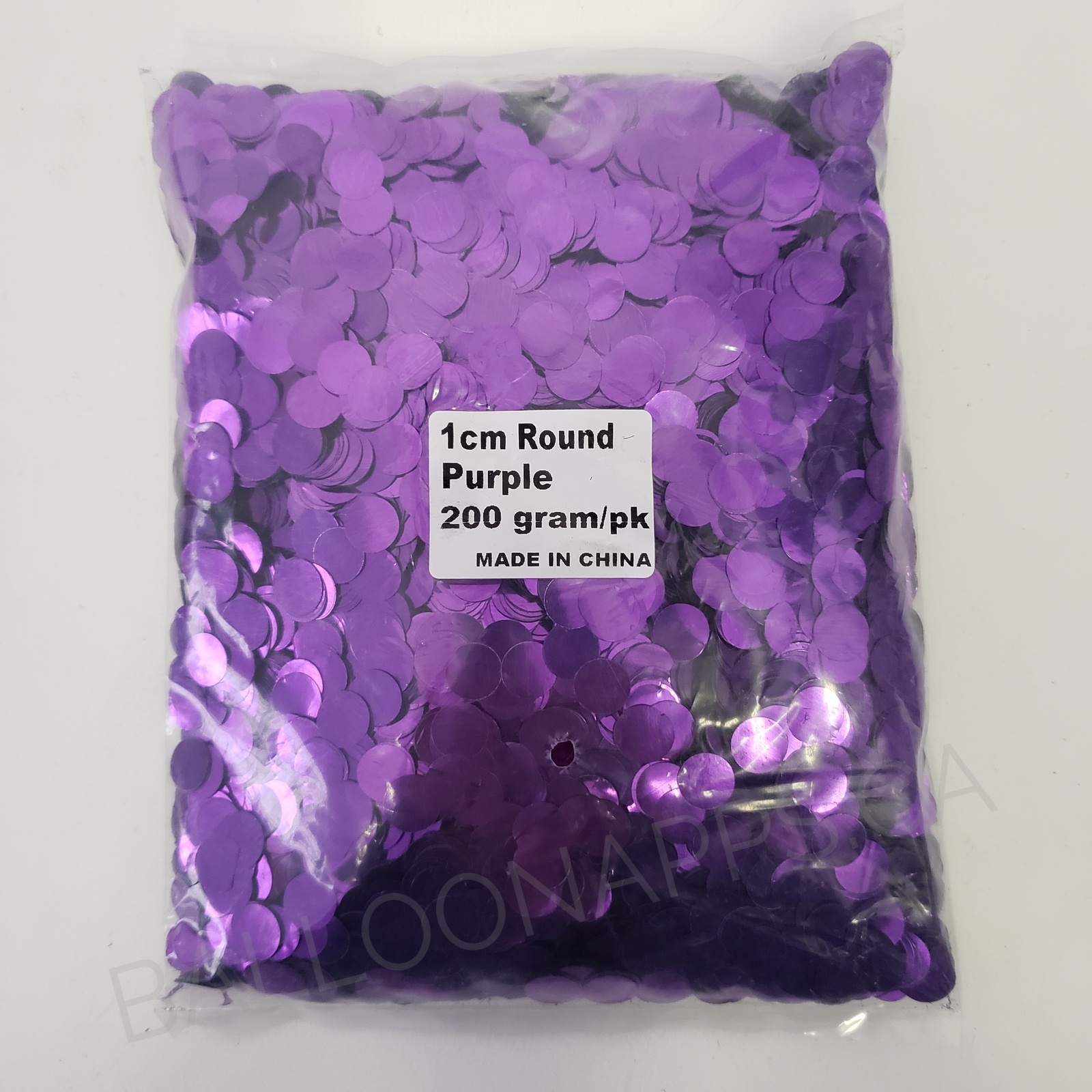 (200gr) 1cm Round Metallic Purple Confetti