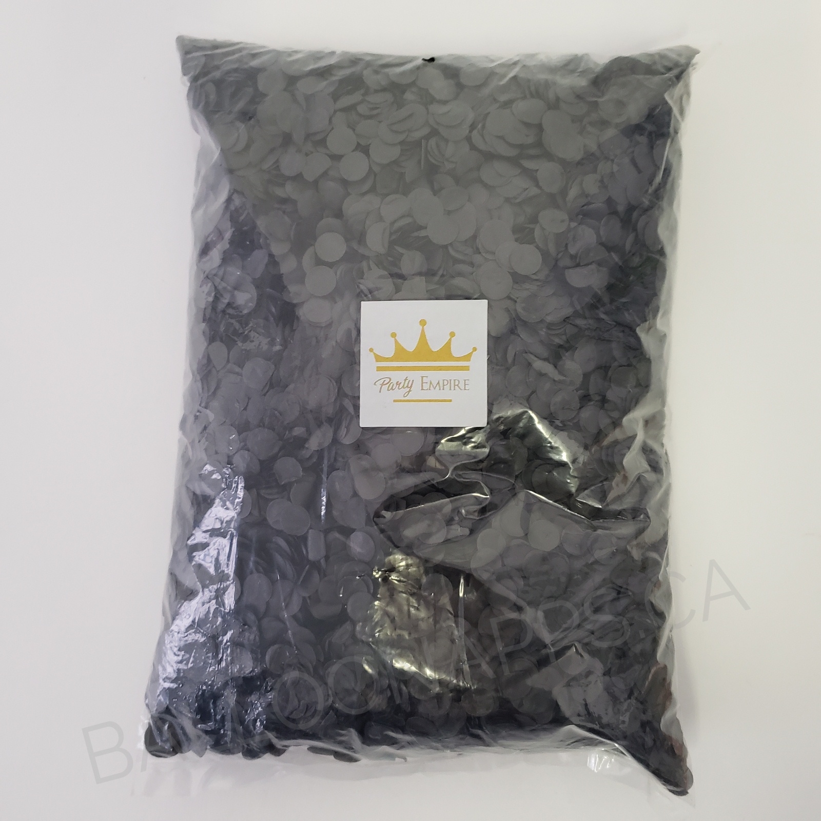 (100gr) 1cm Round Tissue Paper Black Confetti