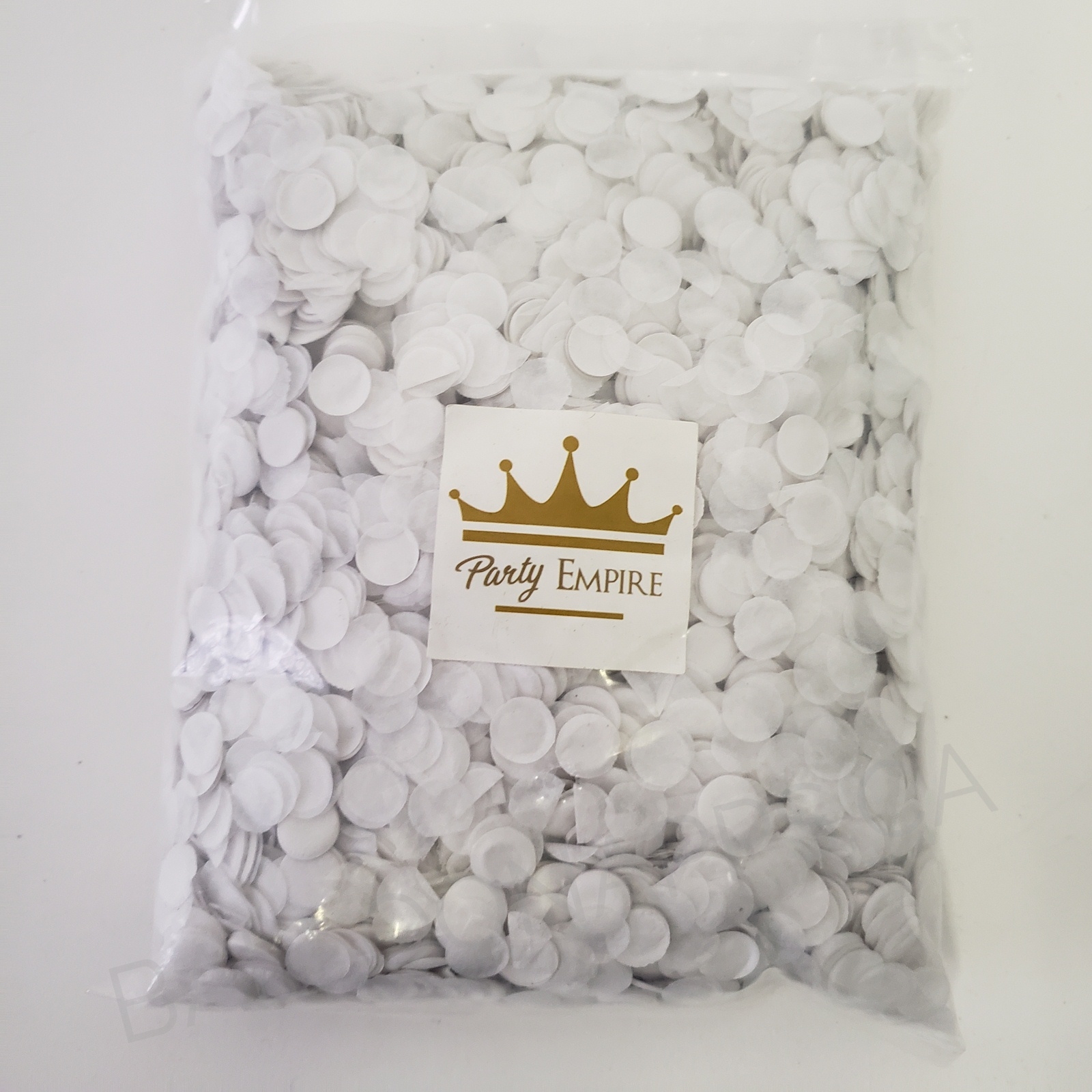 (100gr) 1cm Round Tissue Paper White Confetti
