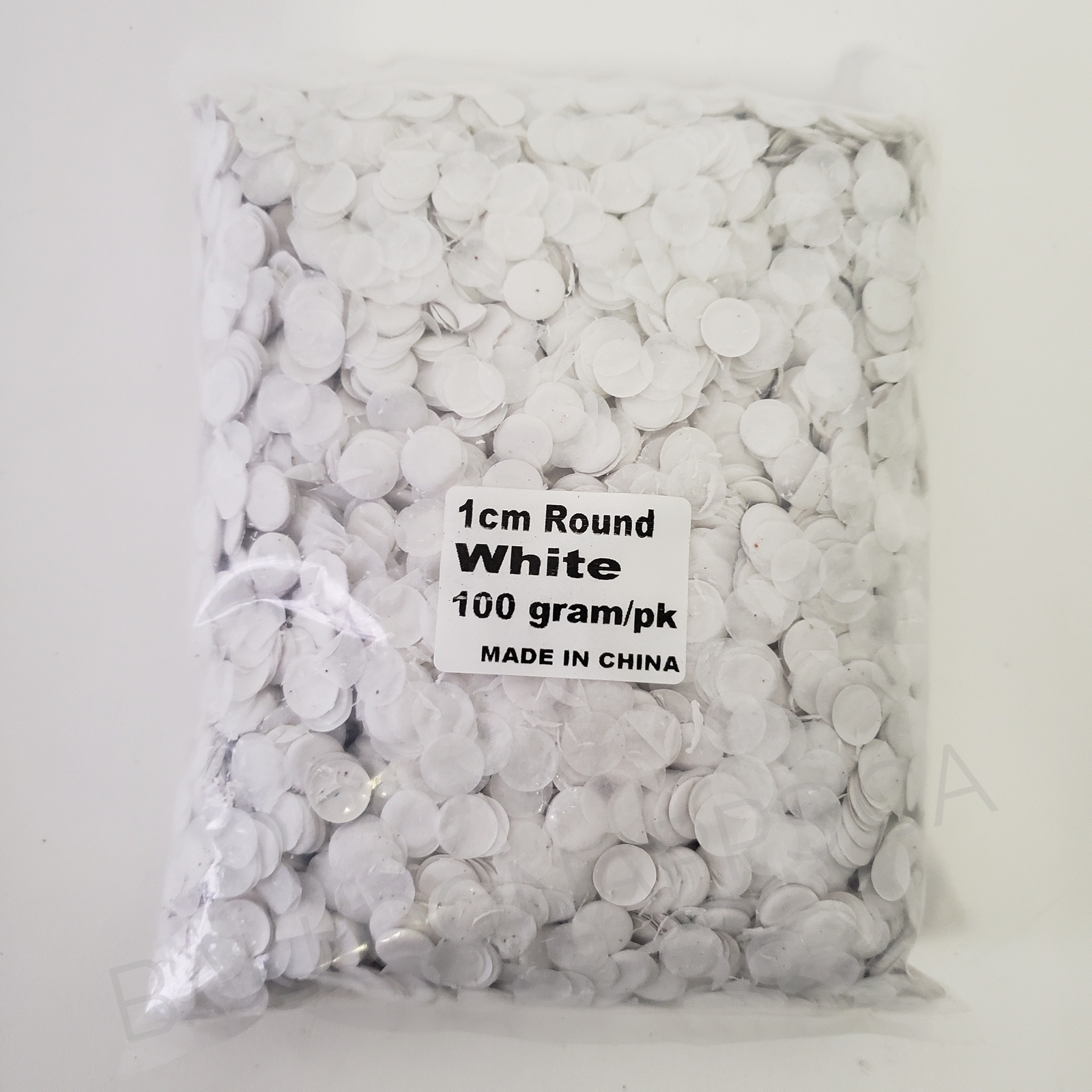 (100gr) 1cm Round Tissue Paper White Confetti