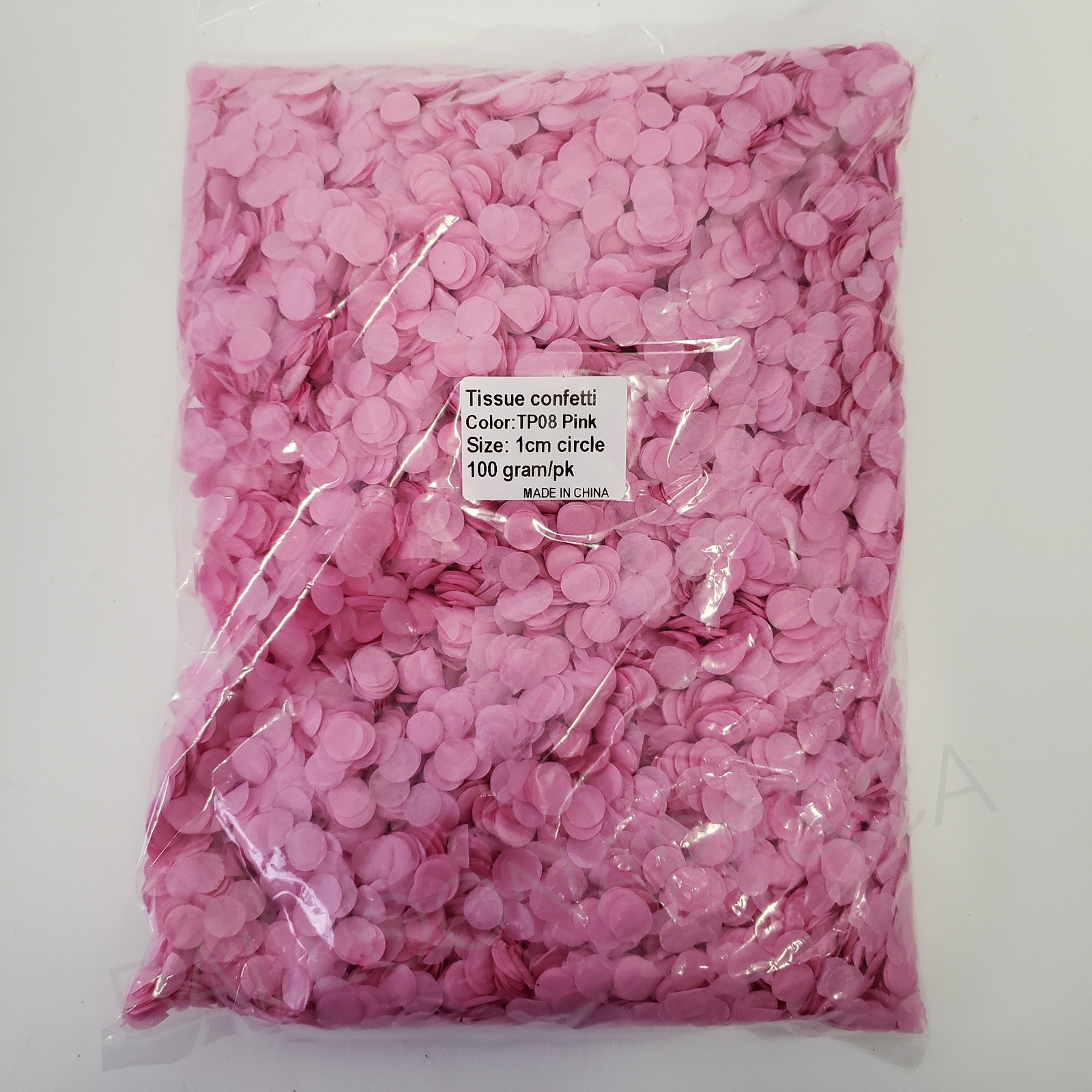 (100gr) 1cm Round Tissue Paper Pink Confetti
