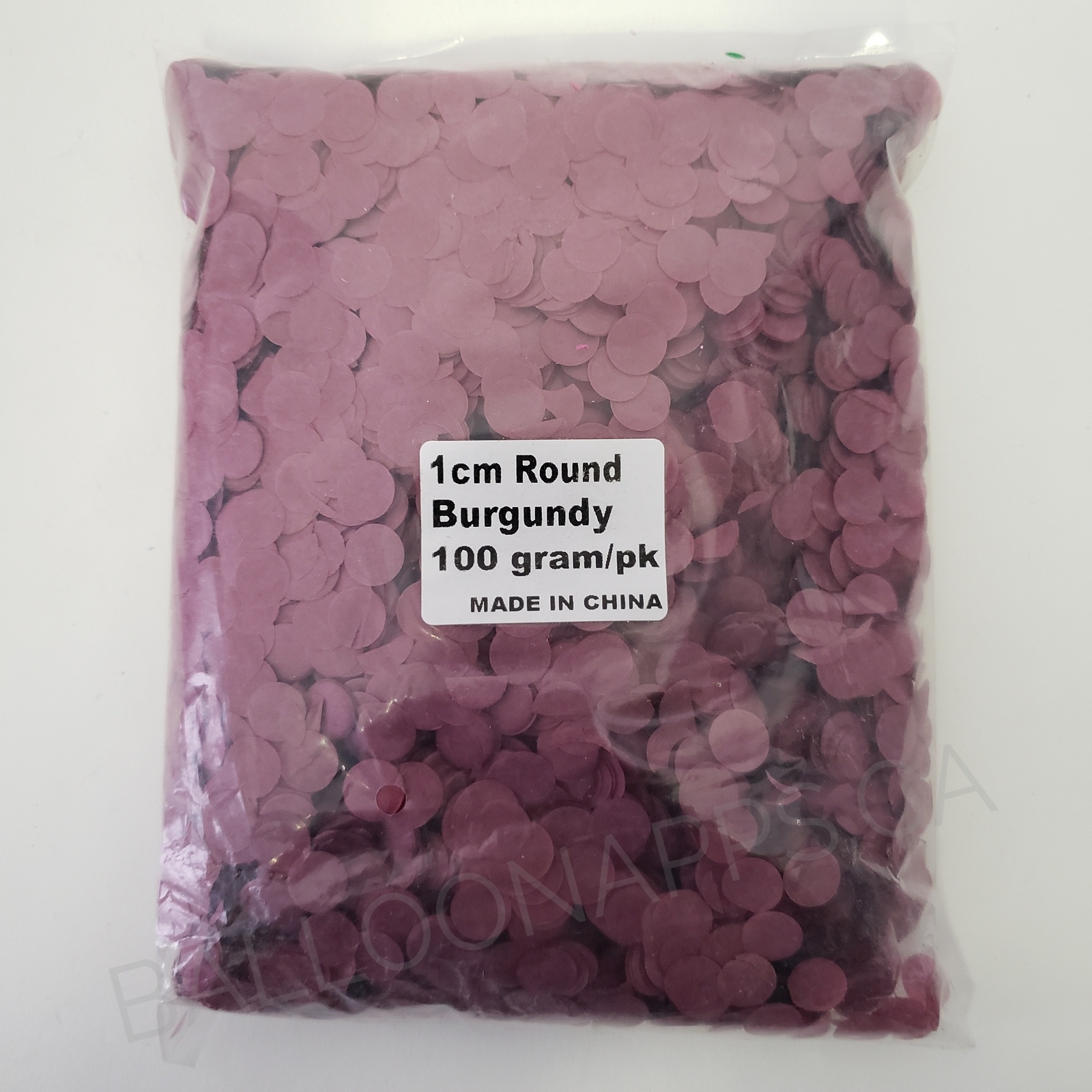 (100gr) 1cm Round Tissue Paper Burgundy Confetti