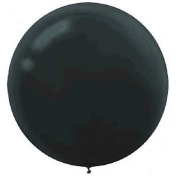 ECONO (4) 24" Round Latex - Black balloons latex balloons