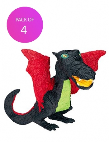 (4) Black Dragon Pinata - Pack of 4 party supplies