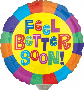4" Foil - Feel Better Soon Airfill Heat Seal Required balloon foil balloons