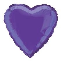 4" Foil Heart - Quartz Purple Airfill Heat Seal Required balloon foil balloons