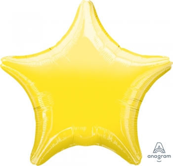 Foil Star - Citrine Yellow QUALATEX Airfill Heat Seal Required