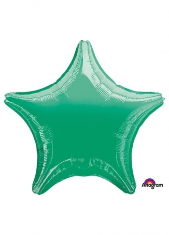 4" Foil Star - Emerald Green Airfill Heat Seal Required balloon foil balloons