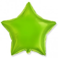 4" Foil Star - Lime Green Airfill Heat Seal Required balloon foil balloons