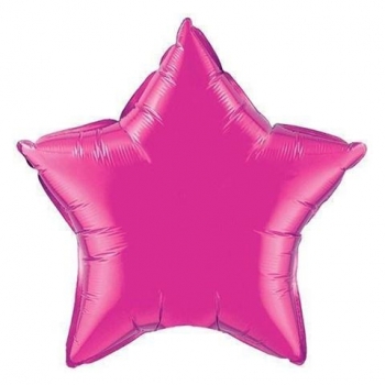 4" Foil Star - Magenta Airfill Heat Seal Required balloon foil balloons