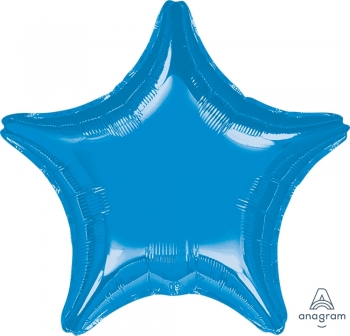 4" Foil Star - Sapphire Blue Airfill Heat Seal Required balloon foil balloons