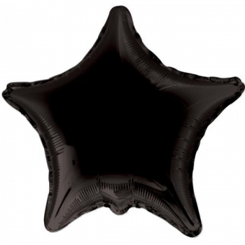 4" Star Black Airfill Heat Seal Required balloon foil balloons