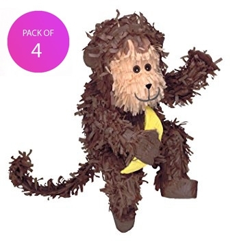 (4) Monkey Pinata - Pack of 4 party supplies