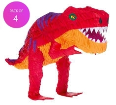 (4) T-Rex Dinosaur Pinata - Pack of 4 party supplies
