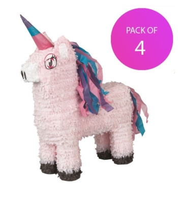 (4) Unicorn Pinata - Pack of 4 party supplies
