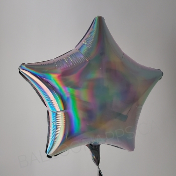 18" Iridescent Silver Star balloon foil balloons
