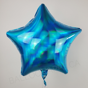 18" Iridescent Cyan Blue Star balloon foil balloons