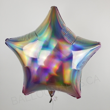 18" Iridescent Pastel Rainbow Star balloon foil balloons