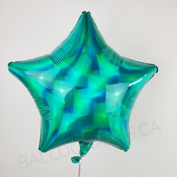 18" Iridescent Green Star balloon foil balloons
