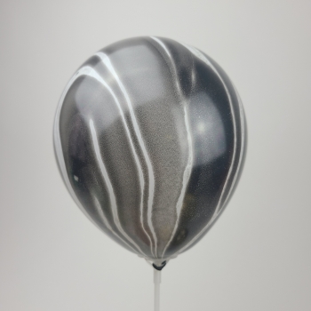(50) 10" Black & White Marble Agate balloons latex balloons