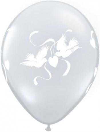 (50) 11" Love Doves - Clear balloons latex balloons