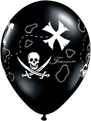 Pirate's Treasure Map balloons QUALATEX