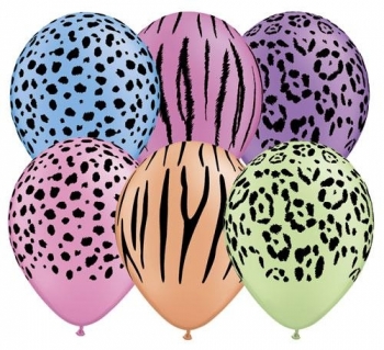 (50) 11" Safari - Neon Assorted balloons latex balloons
