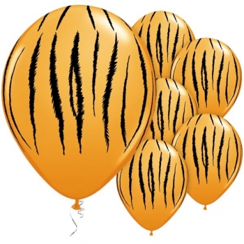 Tiger Stripes Orange balloons QUALATEX