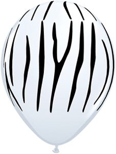 (50) 11" Zebra Stripes balloons latex balloons