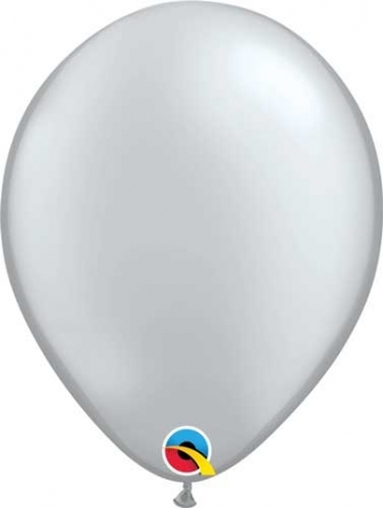 Q   Pearl Metallic Silver balloons QUALATEX