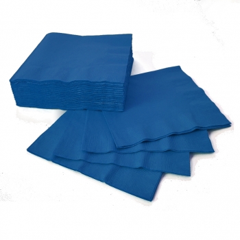 (50) Luncheon Napkins Bright Royal Blue tableware