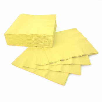 (50) Luncheon Napkins - Light Yellow* tableware