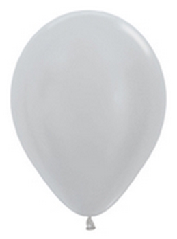 SEM   Metallic Silver balloons SEMPERTEX