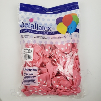 BET (50) 11" Polka Dots Pink balloons latex balloons