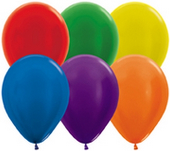 BET (100) 11" Metallic Assorted balloons latex balloons